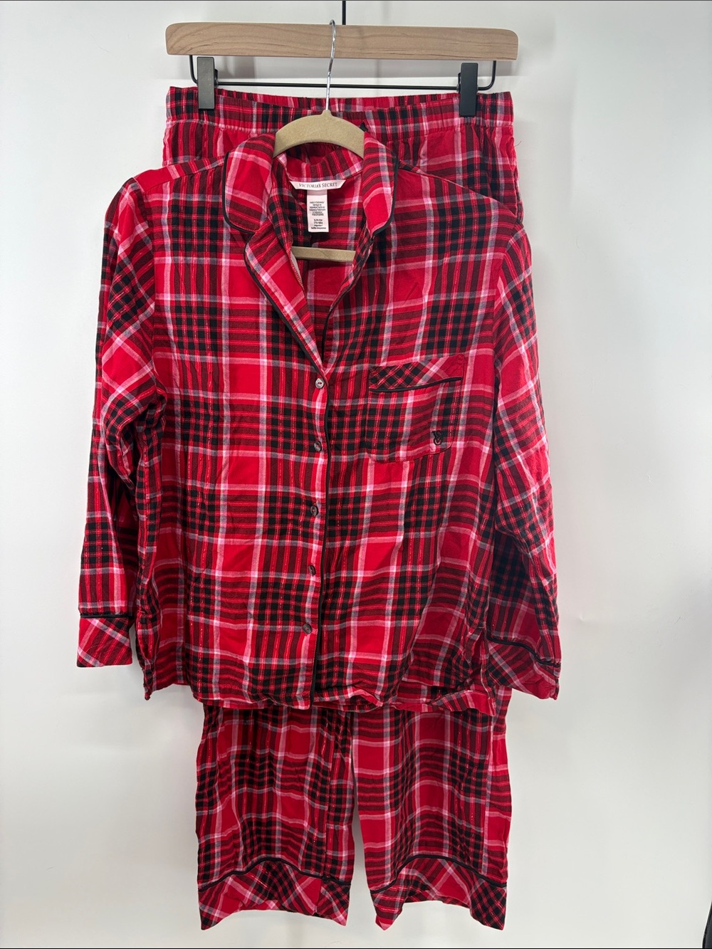 Victoria’s Secret Plaid Matching Flannel Pajama Christmas Set